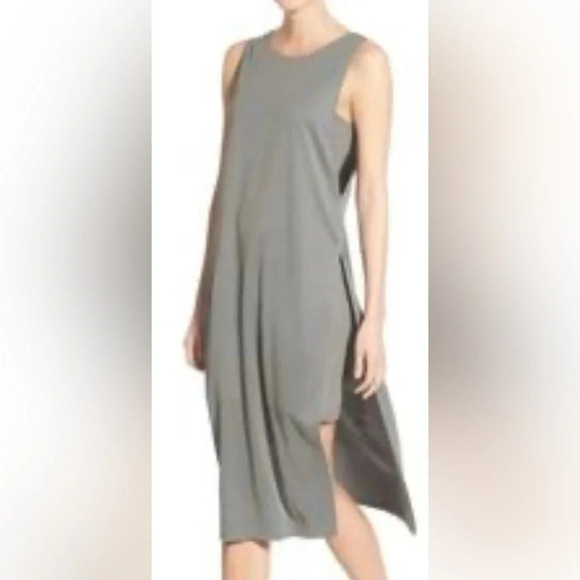 Willow & Clay soft layered peekaboo sheath dress tunic deep gray boho lingerie M - Picture 3 of 8